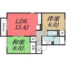 【間取り】 | ハイツ美しが丘　Ⅱ