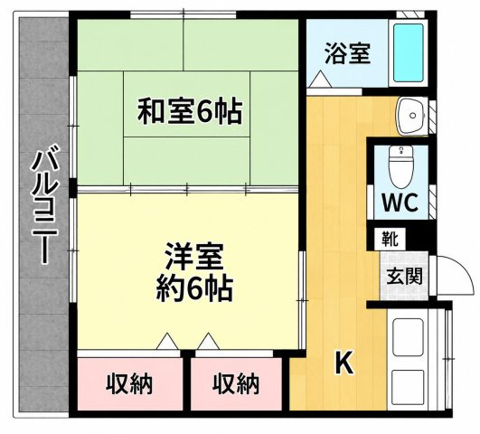 筑紫野市針摺西２丁目のアパートの間取り