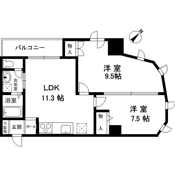 古泉ビルあすなろ六甲の間取り