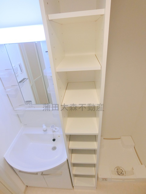 ミライズ武蔵新田レジデンスの洗面所|洗面脱衣所　独立洗面台　洗濯機置き場