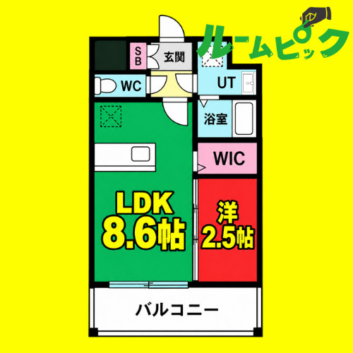 メイクス岩塚EAST　名古屋市賃貸　仲介手数料無料の間取り