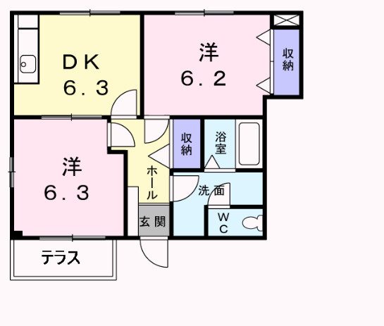 エクセル58 Bの間取り