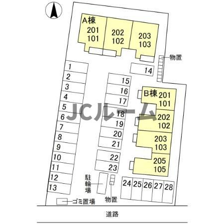 メゾン・ド・ジュネスBの区画図