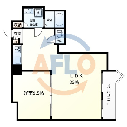 道頓堀ハイツ　仲介手数料無料の間取り|道頓堀ハイツ　間取り