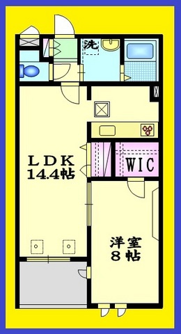 アゼリアコートの間取り|★独立キッチン広々ＬＤＫ１４．４帖の１ＬＤＫ★