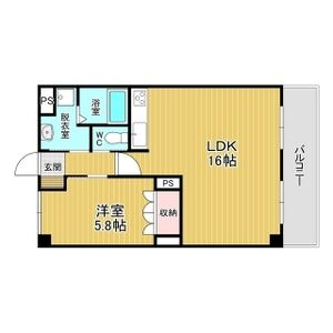 シャトーパルモア阪急六甲の間取り