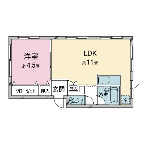 マンション芦屋の里の間取り