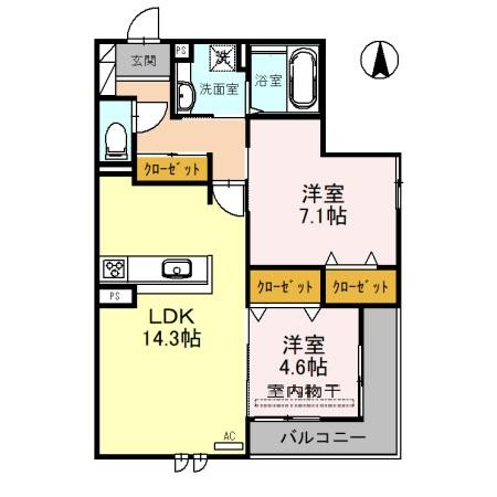 クレールウエストの間取り