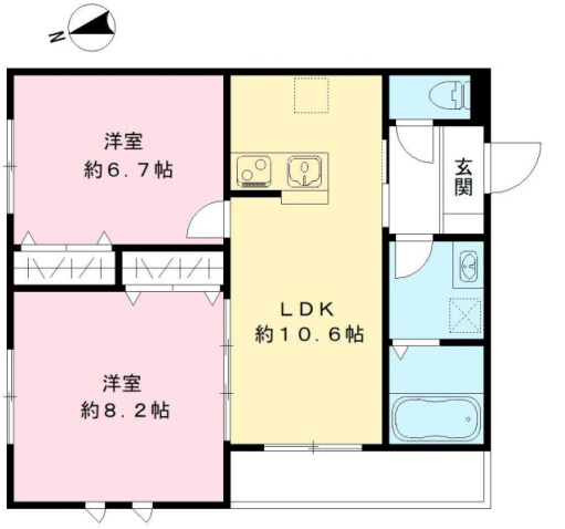 フィカーサ西東京Bの間取り