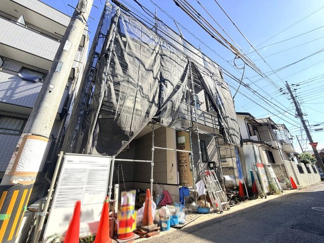 【外観】 | 和光市白子2丁目　新築分譲住宅　全2棟（成増店） | 南道路面した陽当良好な全2棟現場。最終1棟です。
