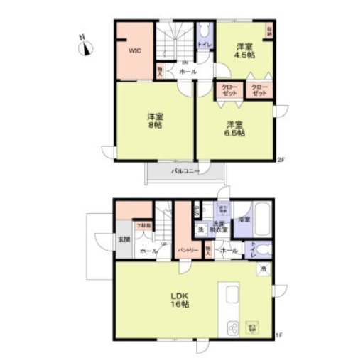 （仮称）調布市布田６丁目戸建Ａ棟の間取り
