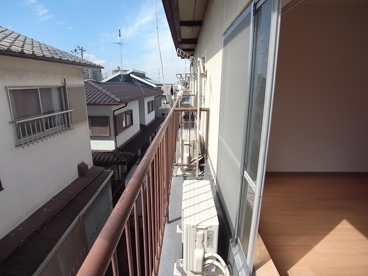 城山ハイツのバルコニー