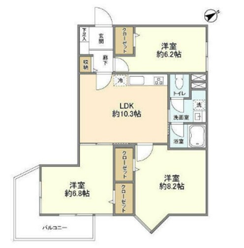 テラス山王の間取り|間取り