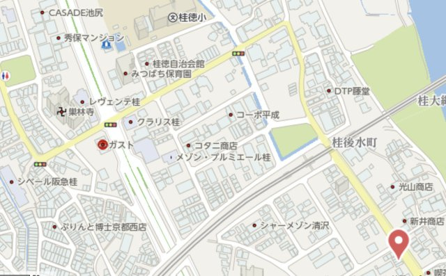 京都市西京区桂清水町　中古戸建の地図