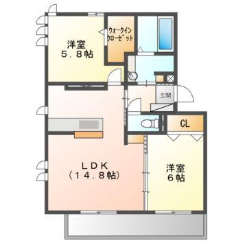 プレジオあくら　Ｃの間取り