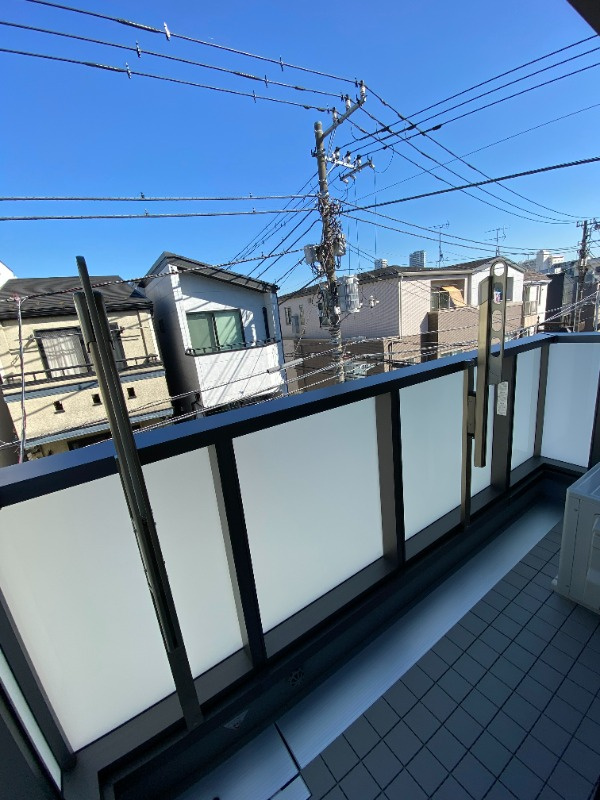 シャンテ目黒のバルコニー|バルコニーからはきれいな空が見えます♪