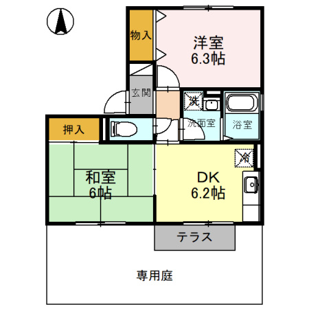高槻市出丸町のアパートの間取り