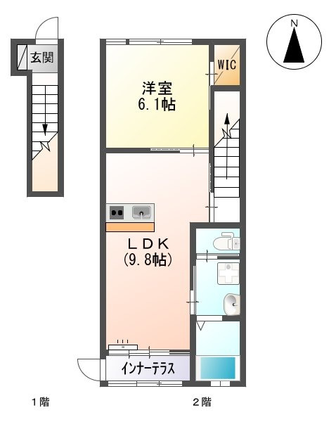 Seedling hill 2G Ⅱの間取り|使い勝手の良い間取りです♪