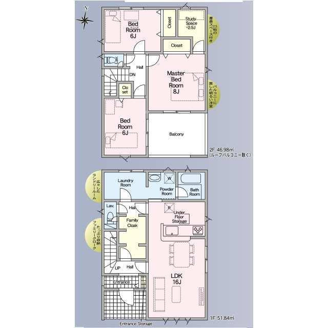 新築戸建て・仲介手数料無料）津島市江東町　第２・2号棟