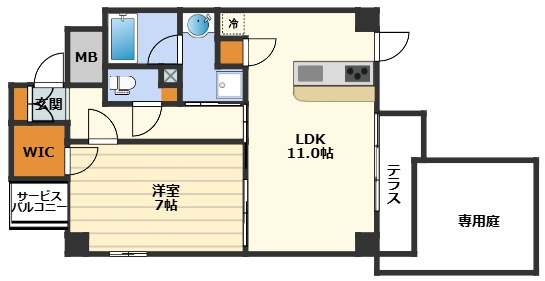 レシェンテ西梅田の間取り