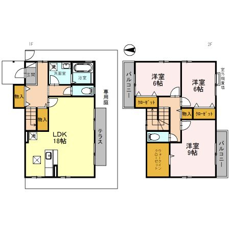 平川山道戸建の間取り
