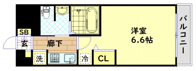 【間取り】 | エステムコート難波WESTSIDEIIベイフレックス