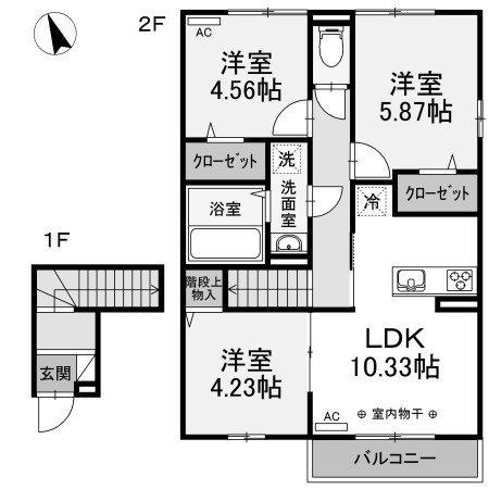 【間取り】 | サニーフラット 