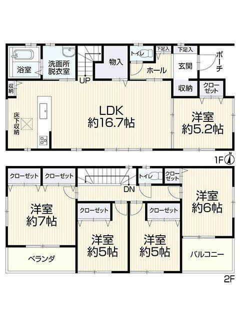 中古戸建て・仲介手数料半額）津島市江川町２丁目８８－７の間取り|間取り
