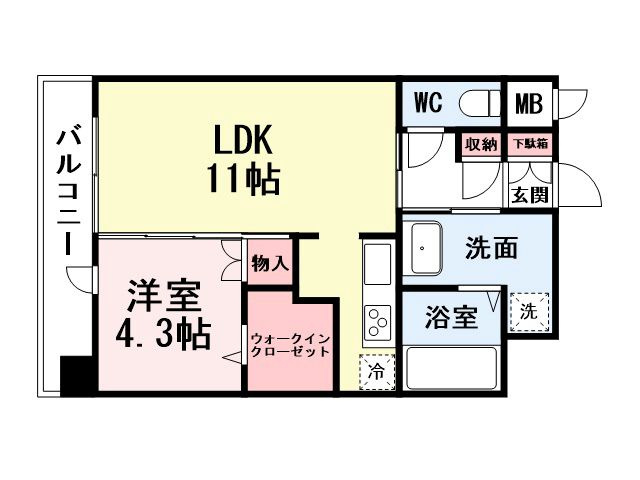 フェリシエ京町の間取り