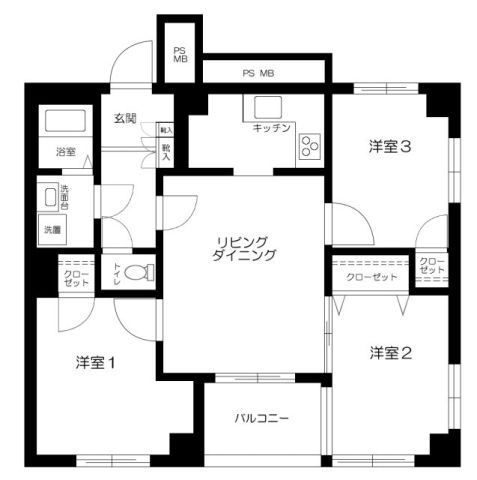 成加パラシオンの間取り|間取りです。