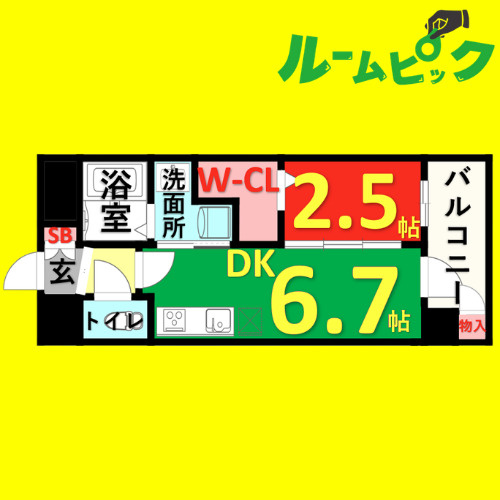 エステムコート名古屋サウスプレミオ　名古屋市賃貸　仲介手数料無料の間取り