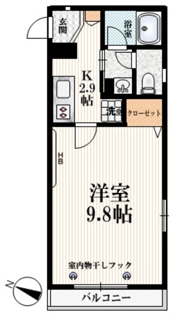 ジン沼袋の間取り|★ゆとりある洋室／全室角部屋★