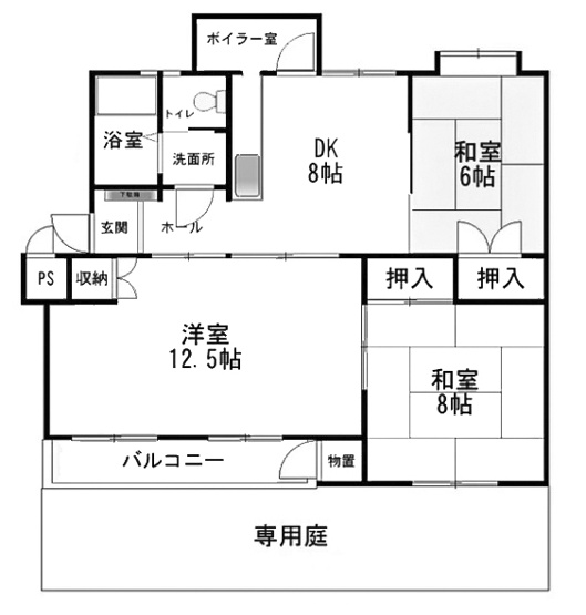 【間取り】 | 長岡天神ハイツ2号棟