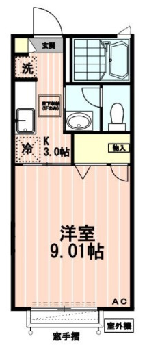 西東京市向台町１丁目のアパートの間取り