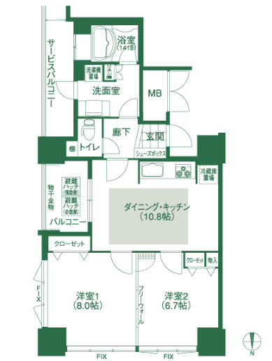 アルグラッド ザ・タワー心斎橋の間取り