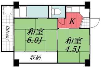 【間取り】 | ビレッジハウス長沼　3号棟