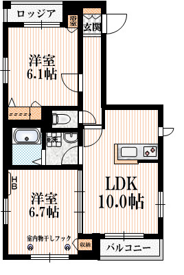 メゾン７７の間取り