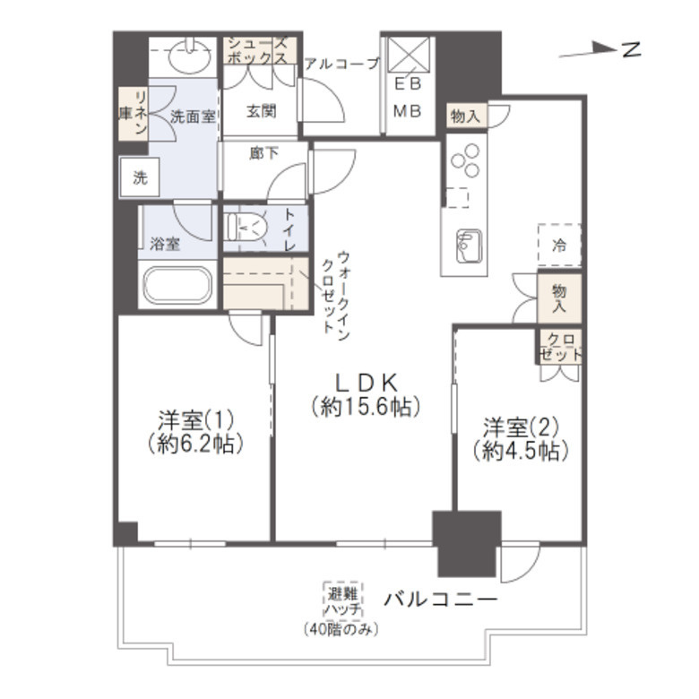 シエリアタワー大阪堀江　日吉小学校の間取り|シエリアタワー大阪堀江　間取り
