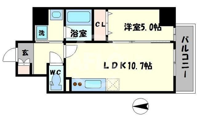 アルデールトモ北堀江の間取り|アルデールトモ北堀江　使い勝手の良い間取り