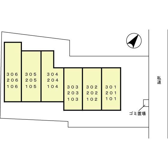 EXCELCOURT124－Bの区画図