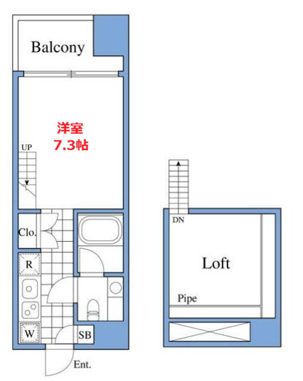 【間取り】 | ＲＩＺ高輪 | お部屋の間取りです。