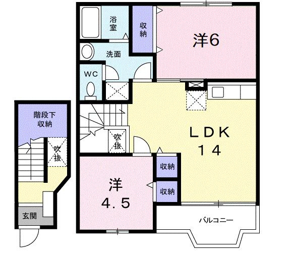 【間取り】 | プリマベーラ古国府Ⅰ