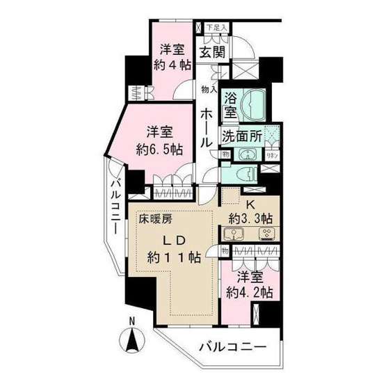 【間取り】 | パークハウス市谷柳町