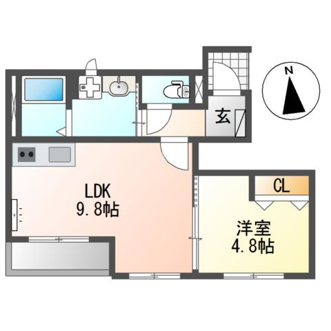 ウィステリア大野　Ｂの間取り