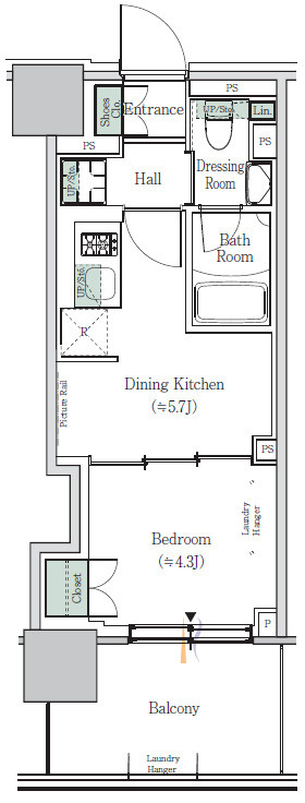 ONE ROOF RESIDENCE NISHINIPPORIの間取り