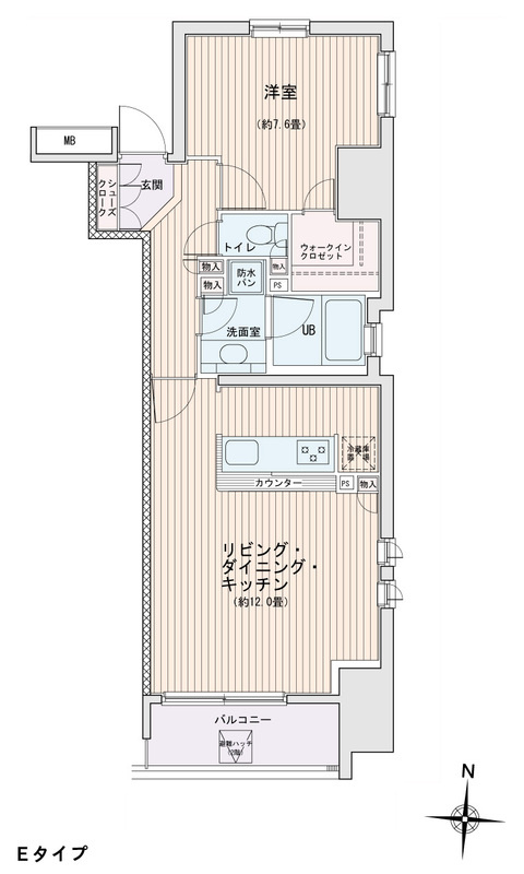 エスティメゾン錦糸町Ⅱの間取り
