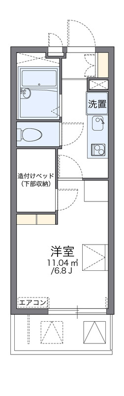 レオパレスプレステージ三津屋Ⅱの間取り