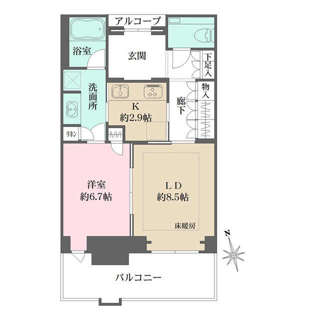 グラングリーン大阪ＴＨＥ　ＮＯＲＴＨ　ＲＥＳＩＤＥＮＣＥの間取り