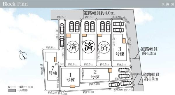 横浜市戸塚区影取町の新築一戸建の区画図|住環境良好の立地！