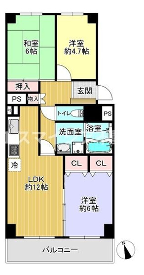【間取り】 | 寝屋川東ファミリータウン西2番館